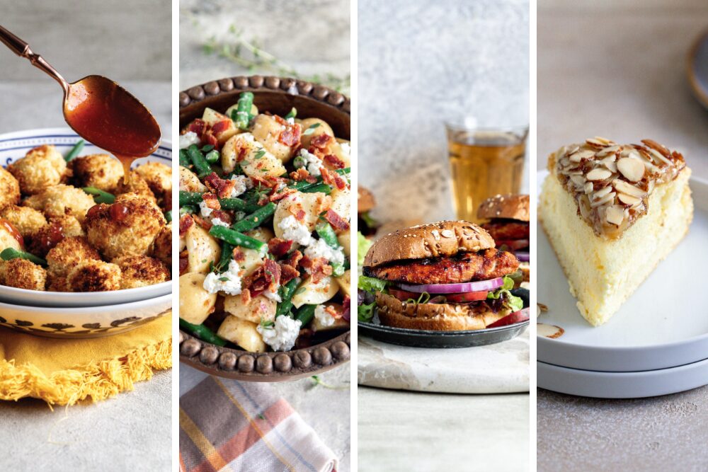 A collage of all the honey recipes