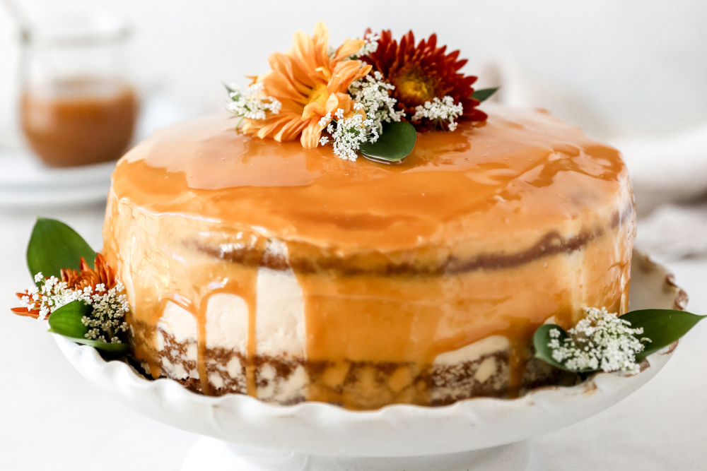 Sweet Potato Cake with Salted Caramel Buttercream