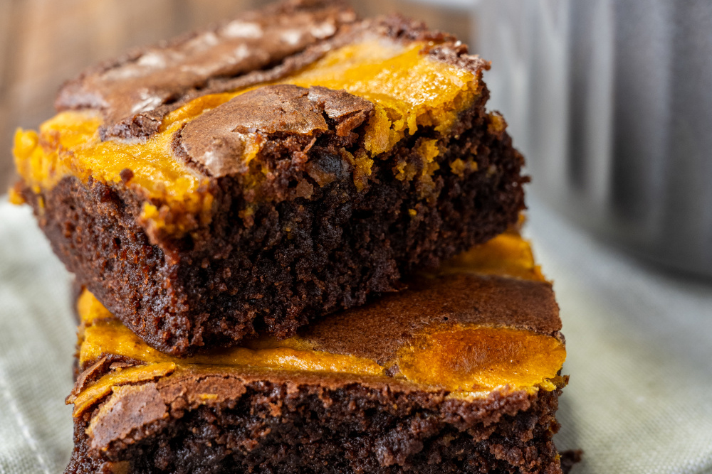 Pumpkin Cheesecake Brownies