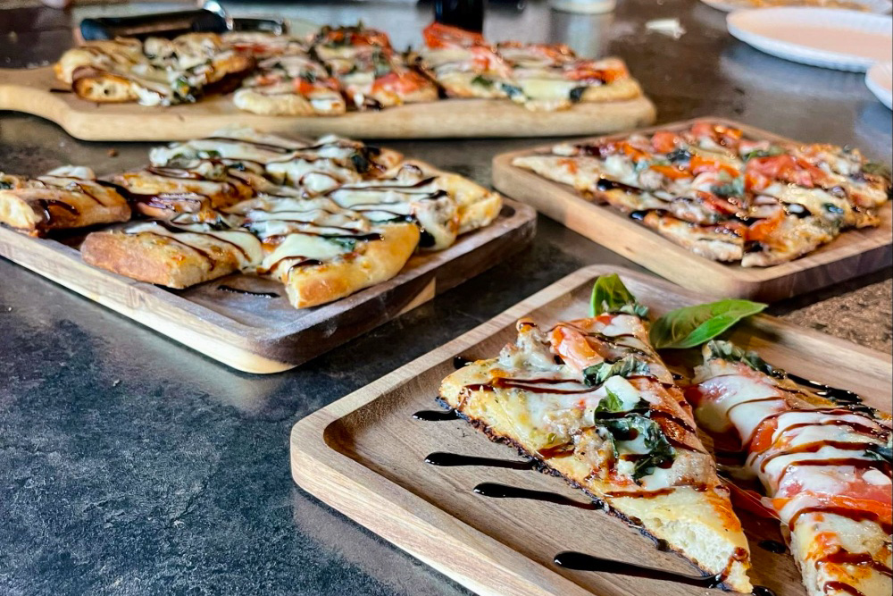 Flatbread served at the Farm-to-Table Experience